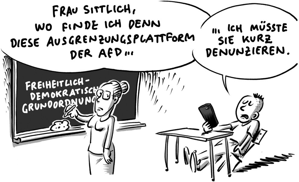 Karikatur AfD Internetportal
