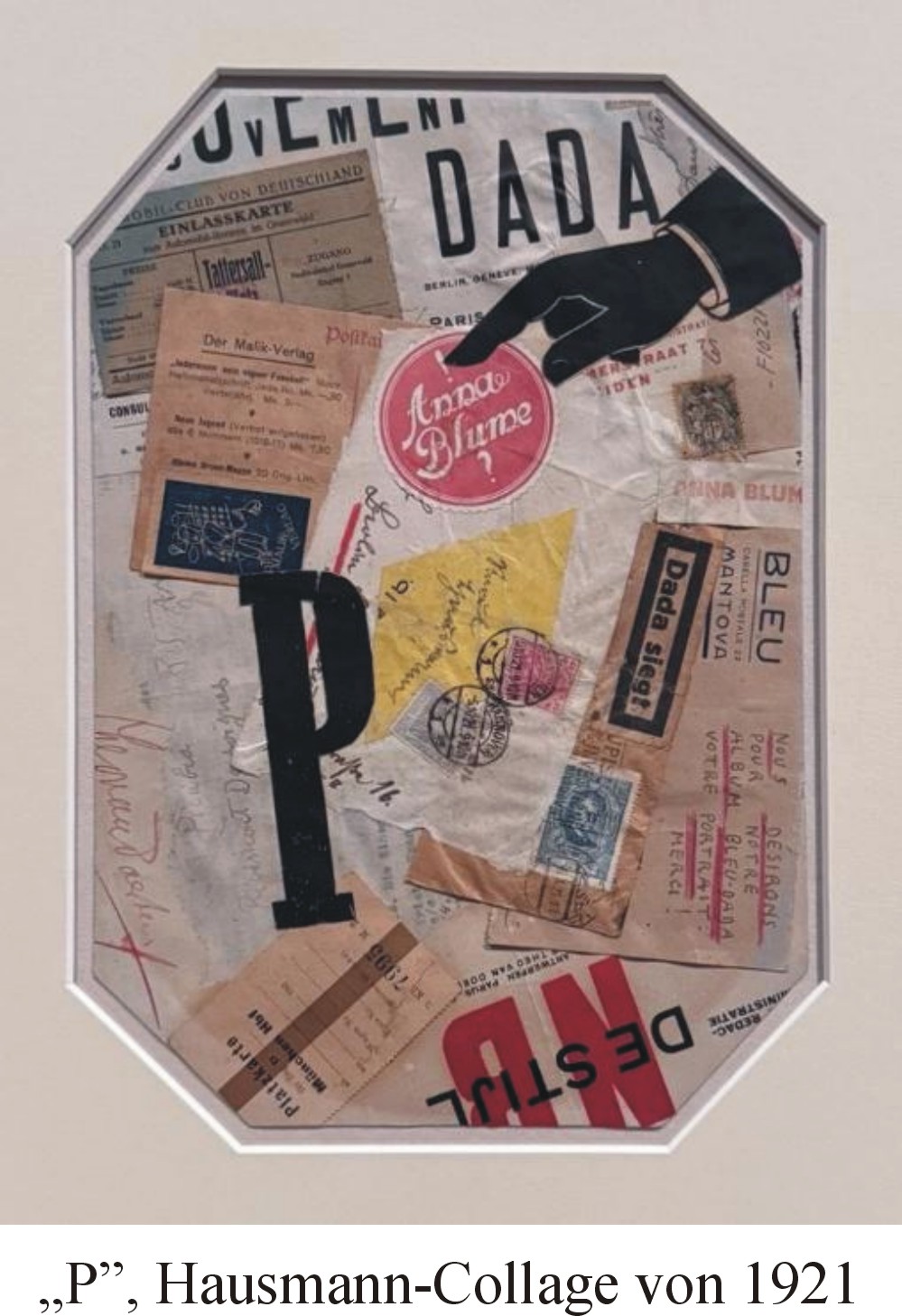 &bdquo;P&rdquo;, Hausmann-Collage von 1921