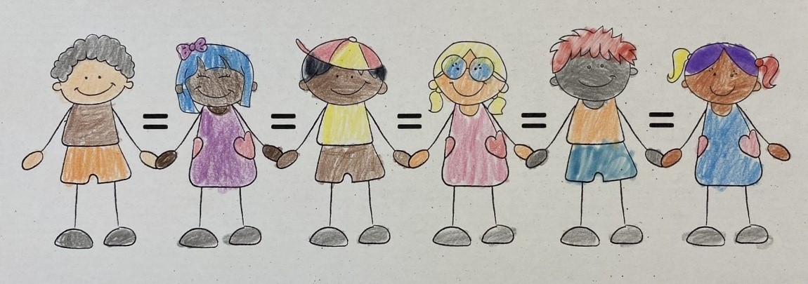 Zeichnung einer Menschenkette